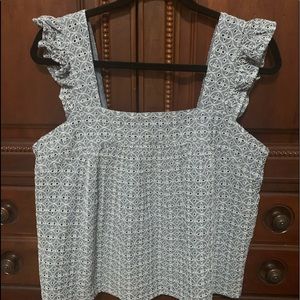 Cute blue eyelet top from GAP